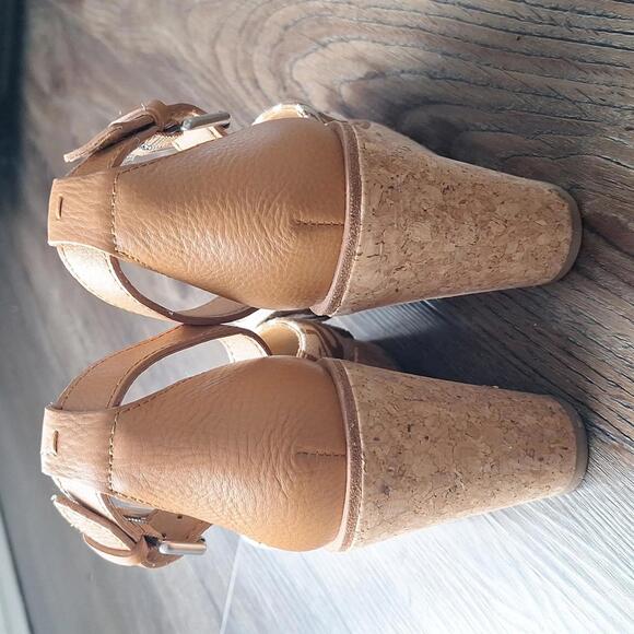 Dolce Vita Brown Zebra Print Ankle Strap Open Toe Wedge Heel Size 8 - Picture 5 of 9